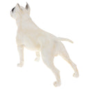 Plastic Realistic Bull Terrier Action Figure Pet Dog Model Wildlife Jungle Animals Playset Eduactional Toys Kids Child Collectibles - White