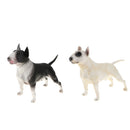 Plastic Realistic Bull Terrier Action Figure Pet Dog Model Wildlife Jungle Animals Playset Eduactional Toys Kids Child Collectibles - White