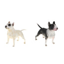 Plastic Realistic Bull Terrier Action Figure Pet Dog Model Wildlife Jungle Animals Playset Eduactional Toys Kids Child Collectibles - White