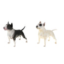 Plastic Realistic Bull Terrier Action Figure Pet Dog Model Wildlife Jungle Animals Playset Eduactional Toys Kids Child Collectibles - White