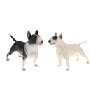 Plastic Realistic Bull Terrier Action Figure Pet Dog Model Wildlife Jungle Animals Playset Eduactional Toys Kids Child Collectibles - White