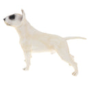 Plastic Realistic Bull Terrier Action Figure Pet Dog Model Wildlife Jungle Animals Playset Eduactional Toys Kids Child Collectibles - White