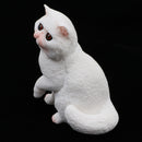 Plastic Realistic Persian Cat Action Figure Kitten Pet Model Wildlife Jungle Animals Playset Eduactional Kids Child Toys Collectibles - White