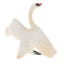 White Plastic Swan Animal Figurine Toy for Kids Toddlers, Children Birthday Christmas Gift Home Decor