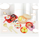 18-piece Kitchen Pretend Play Breakfast Cooking Set Educational Toy For Kids