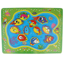 Kids Baby Developmental Wooden Magnetic Fishing Game Puzzles Set Color & Shape Cognition Toy