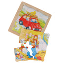Children Early Education Wooden Multi-layer Story Jigsaw Puzzle Blocks Kids Intelligence Game Toy