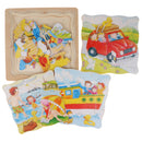 Children Early Education Wooden Multi-layer Story Jigsaw Puzzle Blocks Kids Intelligence Game Toy