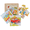 Children Early Education Wooden Multi-layer Story Jigsaw Puzzle Blocks Kids Intelligence Game Toy