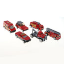 6 Pieces Kids Toy Model Alloy Diecast Car 1:64 Vehicle Model Set Collection Gift - Fire Trucks