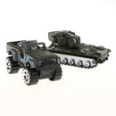 6 Pieces Kids Toy Model Alloy Diecast Car 1:64 Vehicle Model Set Collection Gift - Army Cars