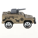 6 Pieces Kids Toy Model Alloy Diecast Car 1:64 Vehicle Model Set Collection Gift - Army Cars