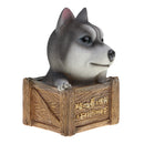 Resin Husky Money Box Money Jar Money Box Piggy Bank Coin Bank , Puppy Dog Figure Kid Toy Statue Pet Model Gift Desktop Decor