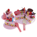 Wooden Merry Christmas Fruit Birthday Cake & Tableware Playsets Play Food Kids Fun Cutting Toy Kitchen Role Pretend Play Cooking