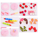Wooden Merry Christmas Fruit Birthday Cake & Tableware Playsets Play Food Kids Fun Cutting Toy Kitchen Role Pretend Play Cooking