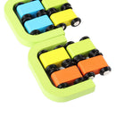 Wooden 7-Layer Ramp Race Track & 8 Mini Inertia Car Sliding Toy Vehicel & Train Playset for Baby Toddler Fine Motor Skill Developmental Activity