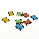 Wooden 7-Layer Ramp Race Track & 8 Mini Inertia Car Sliding Toy Vehicel & Train Playset for Baby Toddler Fine Motor Skill Developmental Activity