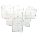 6 Pieces Clear Scaled Geometry Graduated Glass Measuring Cups Kids Early Learning Science Toy Lab Equipment