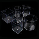 6 Pieces Clear Scaled Geometry Graduated Glass Measuring Cups Kids Early Learning Science Toy Lab Equipment