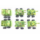 6pcs Camouflage Tank Army Vehicle Model Pull Back Kid Car Toy Xmas Gift Playset Collectables