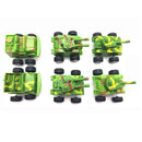6pcs Camouflage Tank Army Vehicle Model Pull Back Kid Car Toy Xmas Gift Playset Collectables