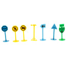 27 pieces Kids Block Street Traffic Signs Kid Children's Educational Toy for Traffic Knowledge Learning Car & Train Scenery Playset Gift