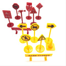 27 pieces Kids Block Street Traffic Signs Kid Children's Educational Toy for Traffic Knowledge Learning Car & Train Scenery Playset Gift
