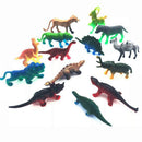 14 Pieces Realistic Mixed Plastic Zoo Animals Kids Toy Party Bag Favors