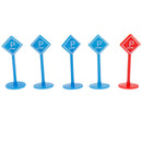 20pcs Plastic Car Toy Accessories Street Traffic Light Road Signs Playset Toy Kids Educational -Parking Lot Directions