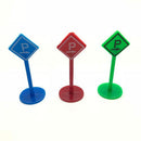 20pcs Plastic Car Toy Accessories Street Traffic Light Road Signs Playset Toy Kids Educational -Parking Lot Directions