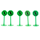 20pcs Plastic Car Toy Accessories Street Traffic Light Road Signs Playset Toy Kids Educational - Pedestrian Prohibited