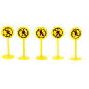 20pcs Plastic Car Toy Accessories Street Traffic Light Road Signs Playset Toy Kids Educational - Pedestrian Prohibited