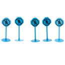 20pcs Plastic Car Toy Accessories Street Traffic Light Road Signs Playset Toy Kids Educational - Pedestrian Prohibited