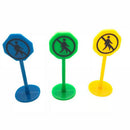 20pcs Plastic Car Toy Accessories Street Traffic Light Road Signs Playset Toy Kids Educational - Pedestrian Prohibited