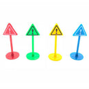 20pcs Plastic Car Toy Accessories Street Traffic Light Road Signs Playset Toy Kids Educational - Warning