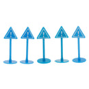 20pcs Plastic Car Toy Accessories Street Traffic Light Road Signs Playset Toy Kids Educational - Warning