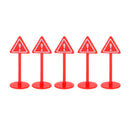 20pcs Plastic Car Toy Accessories Street Traffic Light Road Signs Playset Toy Kids Educational - Warning