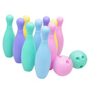 12Pcs Plastic Mini Bowling Ball Play Set Kids Indoor Outdoor Game Toy Gift
