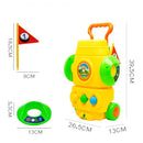9Pcs Plastic Mini Golf Play Set Kids Golf Club Set Outdoor Sports Toy - Yellow