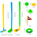 9Pcs Plastic Mini Golf Play Set Kids Golf Club Set Outdoor Sports Toy - Yellow