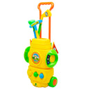 9Pcs Plastic Mini Golf Play Set Kids Golf Club Set Outdoor Sports Toy - Yellow