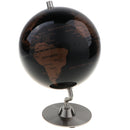 5.5 Inch Small Black Golden Illuminated World Globe Alloy Desktop Rotating World Map Globe, Kids Educational Toy Gift
