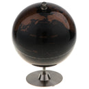 5.5 Inch Small Black Golden Illuminated World Globe Alloy Desktop Rotating World Map Globe, Kids Educational Toy Gift