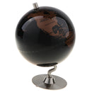5.5 Inch Small Black Golden Illuminated World Globe Alloy Desktop Rotating World Map Globe, Kids Educational Toy Gift