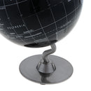 5.5 Inch Small Black Silver Illuminated World Globe Alloy Desktop Rotating World Map Globe, Kids Educational Toy Gift