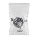 5.5 Inch Small Black Silver Illuminated World Globe Alloy Desktop Rotating World Map Globe, Kids Educational Toy Gift