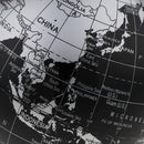 5.5 Inch Small Black Silver Illuminated World Globe Alloy Desktop Rotating World Map Globe, Kids Educational Toy Gift