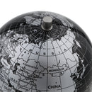 5.5 Inch Small Black Silver Illuminated World Globe Alloy Desktop Rotating World Map Globe, Kids Educational Toy Gift