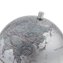 5.5 Inch Small Silver Illuminated World Globe Alloy Desktop Rotating World Map Globe, Kids Educational Toy Gift