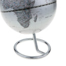 5.5 Inch Small Silver Illuminated World Globe Alloy Desktop Rotating World Map Globe, Kids Educational Toy Gift